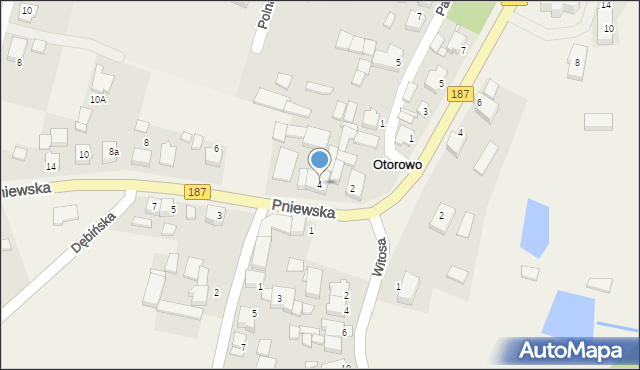 Otorowo, Pniewska, 4, mapa Otorowo