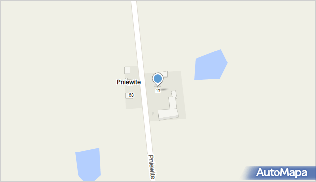 Pniewite, Pniewite, 13, mapa Pniewite