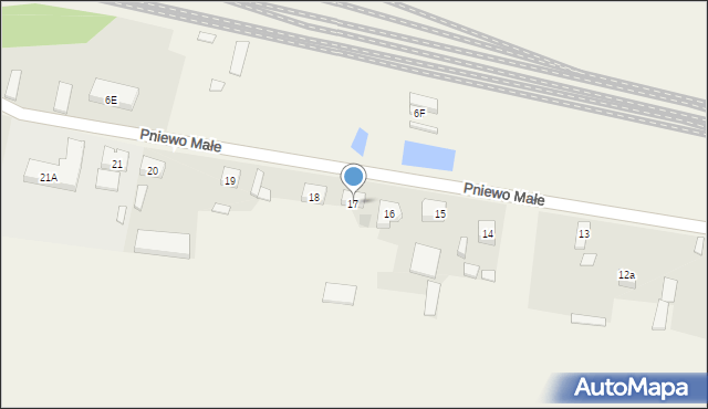 Pniewo, Pniewo Małe, 17, mapa Pniewo