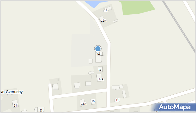 Pniewo-Czeruchy, Pniewo-Czeruchy, 12A, mapa Pniewo-Czeruchy