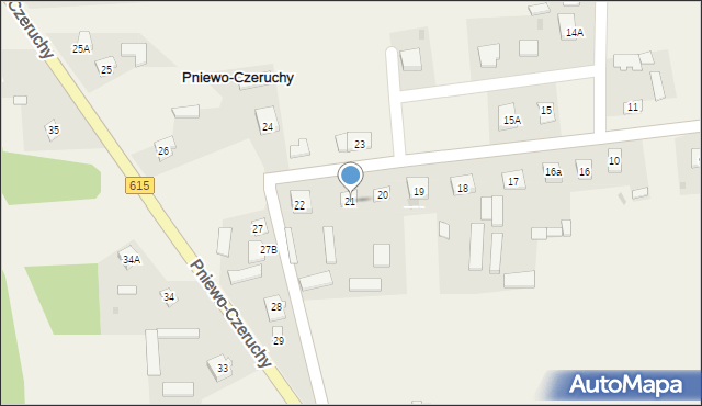 Pniewo-Czeruchy, Pniewo-Czeruchy, 21, mapa Pniewo-Czeruchy