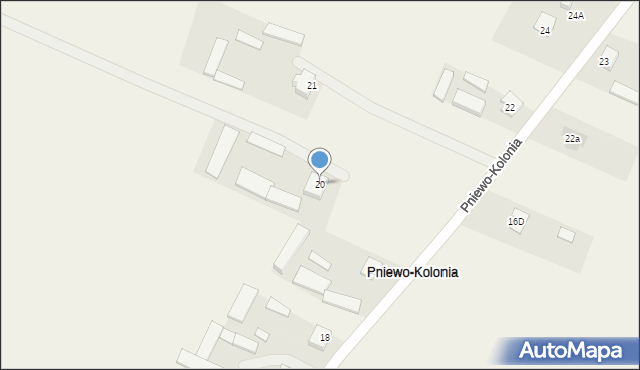 Pniewo-Kolonia, Pniewo-Kolonia, 20, mapa Pniewo-Kolonia