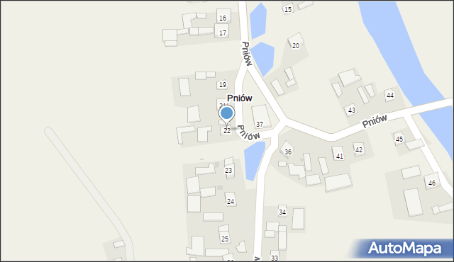 Pniów, Pniów, 22, mapa Pniów