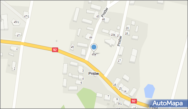 Pniów, Pniów, 40a, mapa Pniów