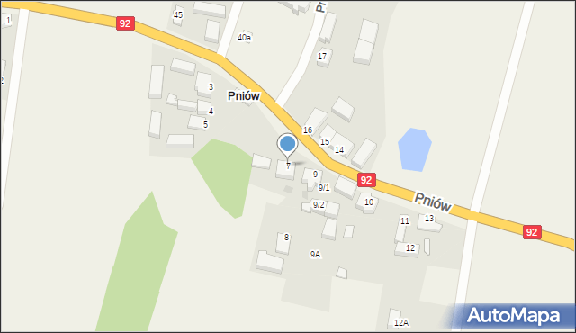 Pniów, Pniów, 7, mapa Pniów