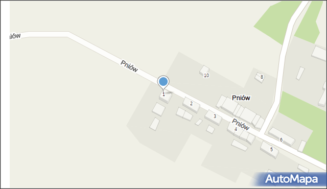 Pniów, Pniów, 1, mapa Pniów