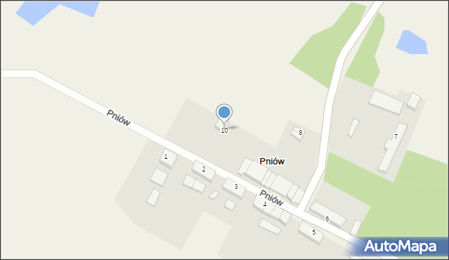 Pniów, Pniów, 10, mapa Pniów