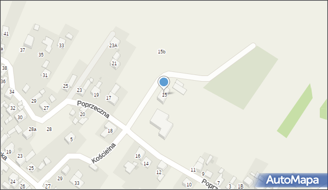 Adamowice, Poprzeczna, 15, mapa Adamowice