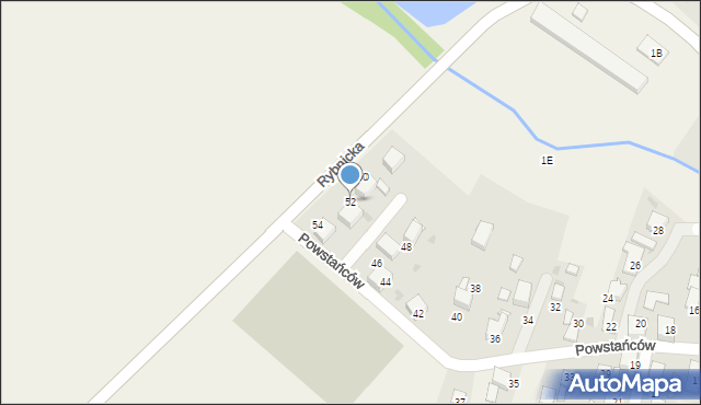 Adamowice, Powstańców, 52, mapa Adamowice