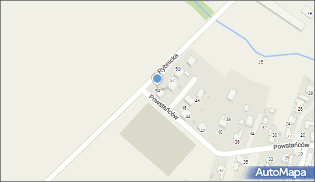 Adamowice, Powstańców, 54, mapa Adamowice