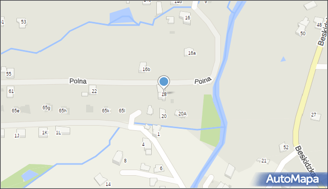 Andrychów, Polna, 18, mapa Andrychów