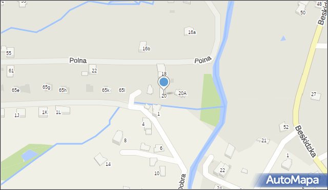 Andrychów, Polna, 20, mapa Andrychów