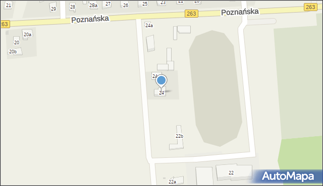 Babiak, Poznańska, 24, mapa Babiak