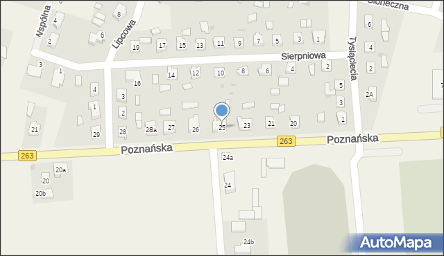 Babiak, Poznańska, 25, mapa Babiak