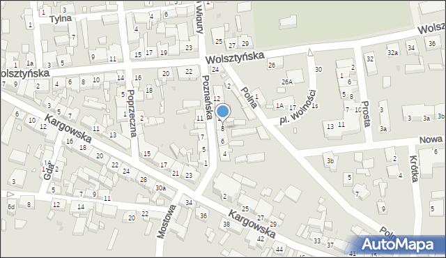 Babimost, Poznańska, 8, mapa Babimost