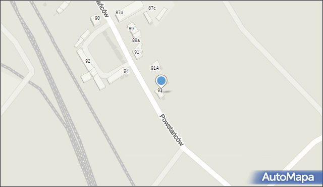 Baborów, Powstańców, 95, mapa Baborów