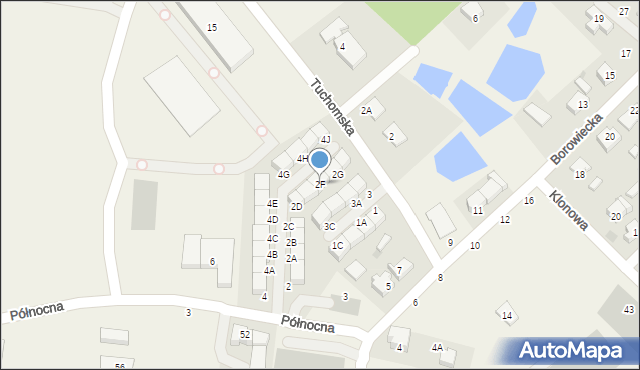 Banino, Północna, 2F, mapa Banino