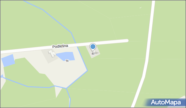 Baniocha, Podleśna, 60, mapa Baniocha