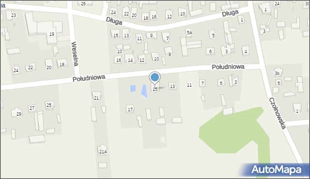 Baranów, Południowa, 15, mapa Baranów