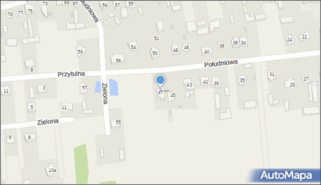 Baranów, Południowa, 47, mapa Baranów