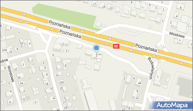 Baranowo, Poznańska, 1, mapa Baranowo