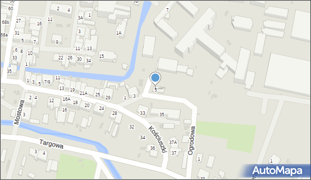 Barczewo, Południowa, 5, mapa Barczewo