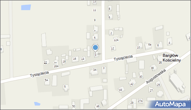 Bargłów Kościelny, Polna, 1, mapa Bargłów Kościelny