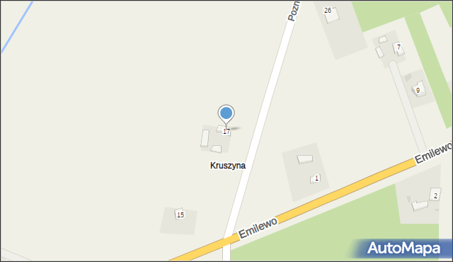 Barłogi, Poznańska, 17, mapa Barłogi