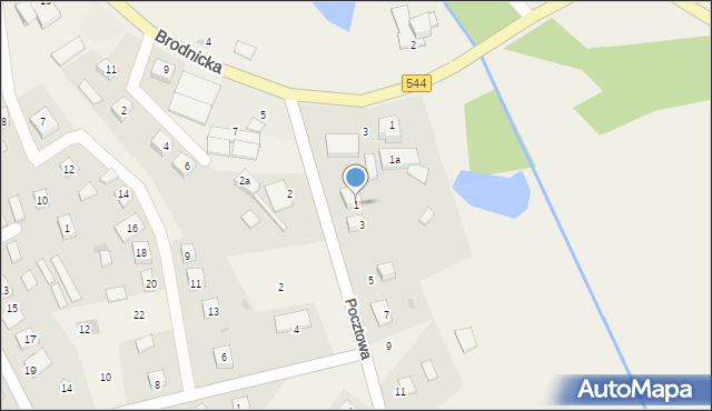 Bartniczka, Pocztowa, 1, mapa Bartniczka