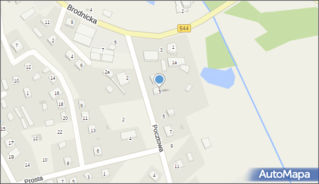 Bartniczka, Pocztowa, 3, mapa Bartniczka