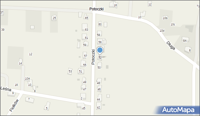 Bażanowice, Potoczki, 52, mapa Bażanowice