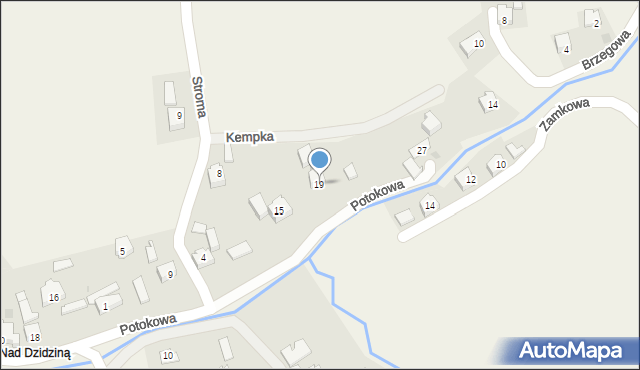 Bażanowice, Potokowa, 19, mapa Bażanowice