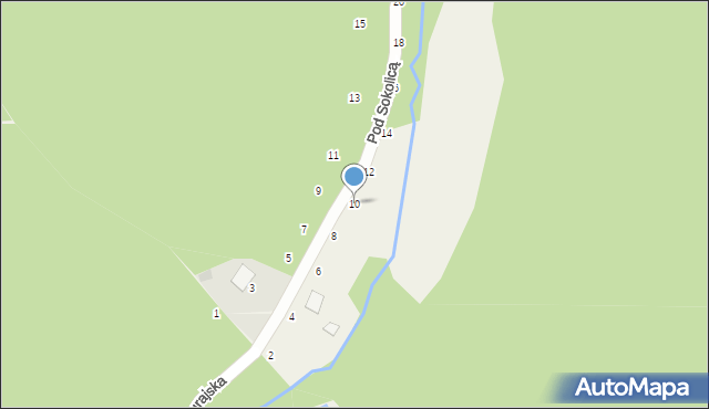 Będkowice, Pod Sokolicą, 10, mapa Będkowice