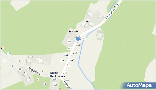 Będkowice, Pod Sokolicą, 118, mapa Będkowice