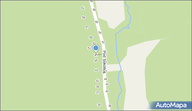 Będkowice, Pod Sokolicą, 47, mapa Będkowice