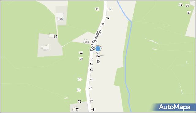 Będkowice, Pod Sokolicą, 84, mapa Będkowice