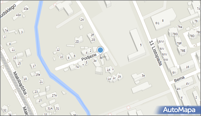 Będzin, Podjazie, 3b, mapa Będzin