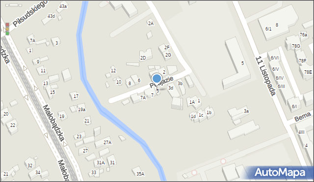 Będzin, Podjazie, 5, mapa Będzin