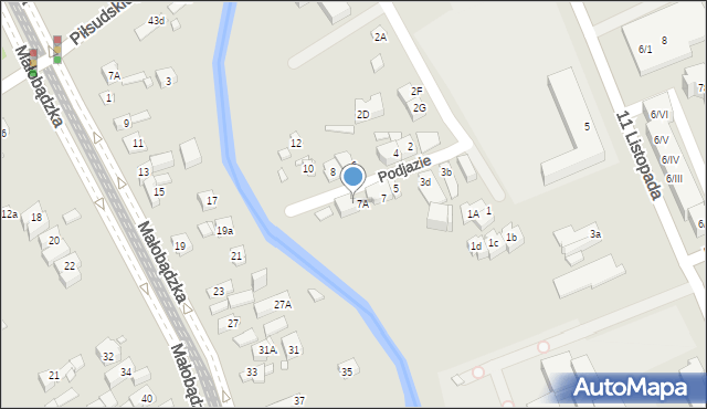 Będzin, Podjazie, 9, mapa Będzin