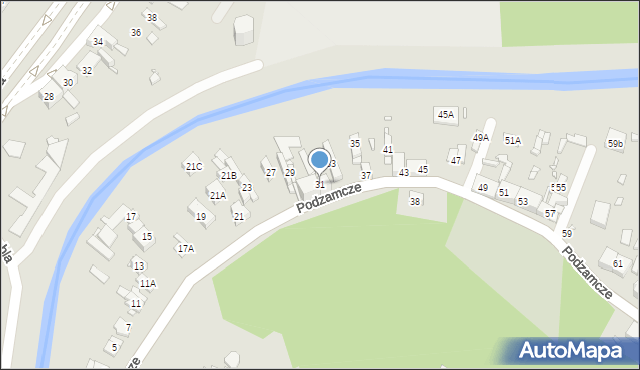 Będzin, Podzamcze, 31, mapa Będzin