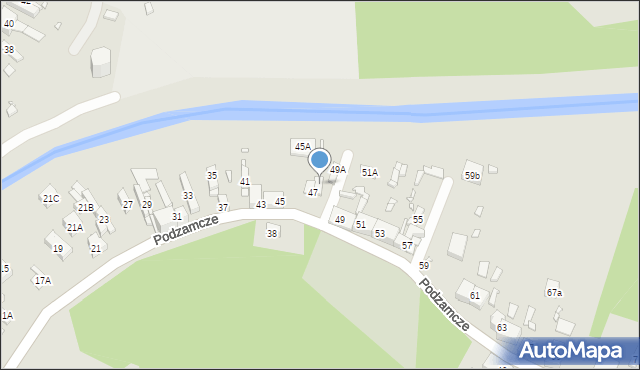 Będzin, Podzamcze, 47A, mapa Będzin