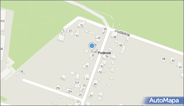 Będzin, Podłosie, 39a, mapa Będzin