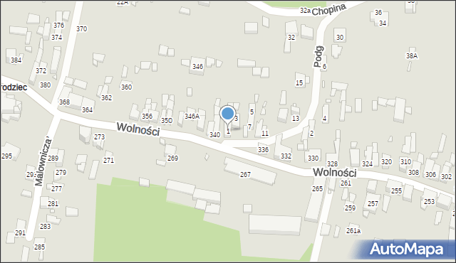 Będzin, Podgórna, 1, mapa Będzin