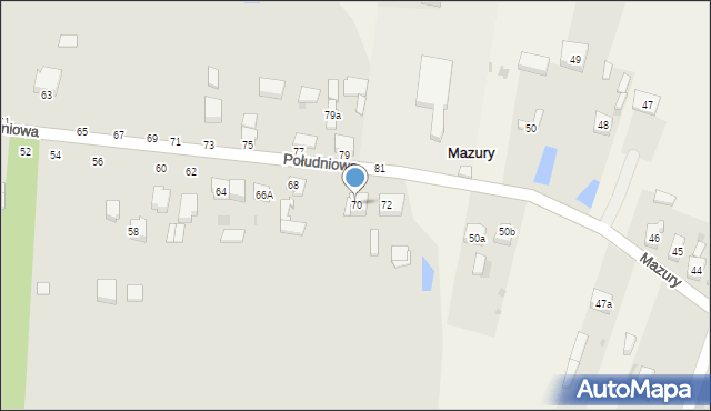 Bełchatów, Południowa, 70, mapa Bełchatów