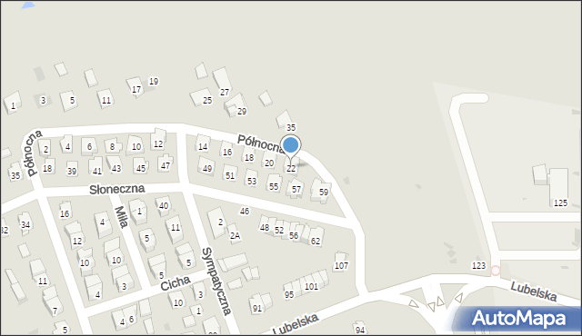 Bełżyce, Północna, 22, mapa Bełżyce