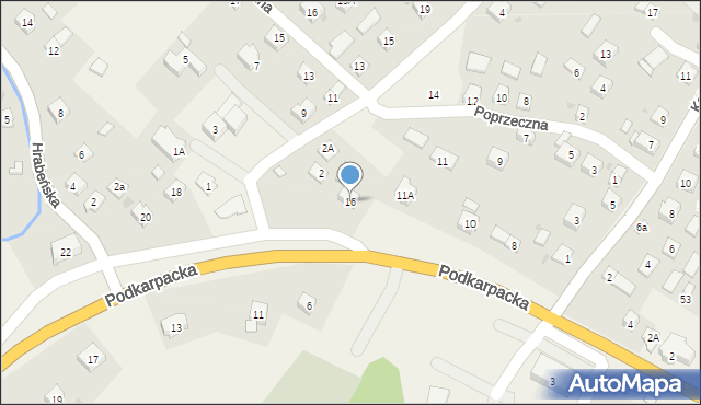 Besko, Podkarpacka, 16, mapa Besko