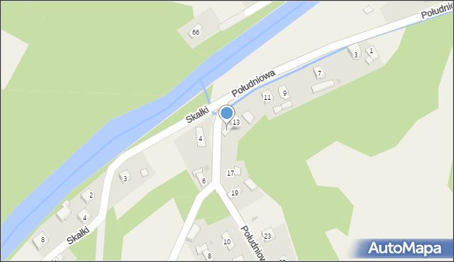 Besko, Południowa, 15, mapa Besko