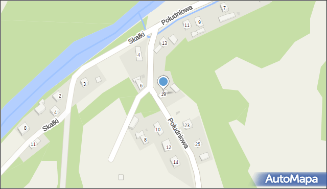 Besko, Południowa, 19, mapa Besko