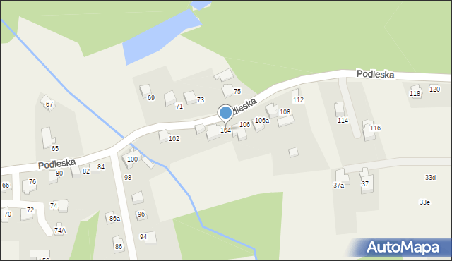 Bestwina, Podleska, 104, mapa Bestwina