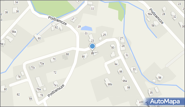 Bestwina, Podzamcze, 88, mapa Bestwina